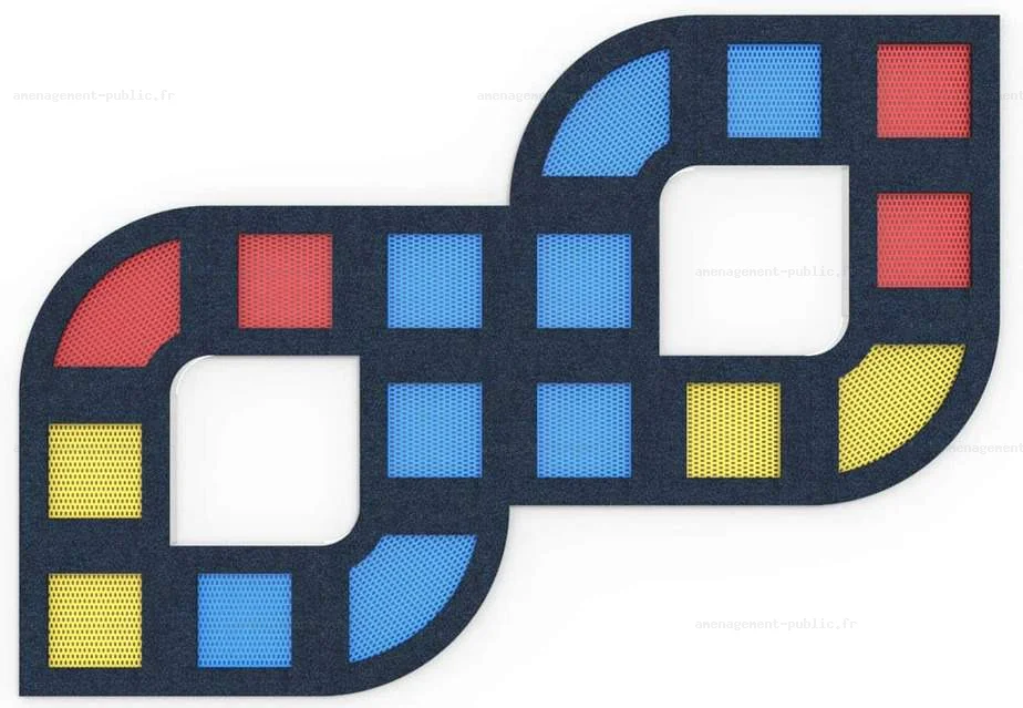 Parcours de trampolines Lunettes